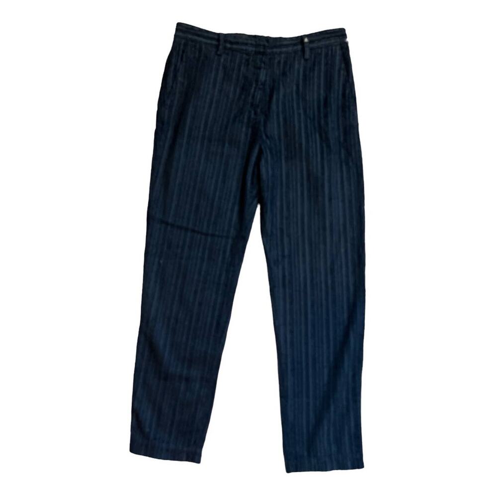 NWT Myths Italy Navy Cord Straight Trouser Pants Women’s Size 8 Academia